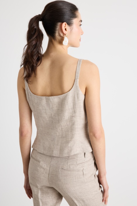 Top aderente con zip