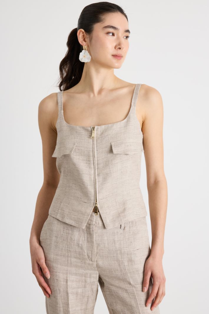 Top aderente con zip Intrend - 2