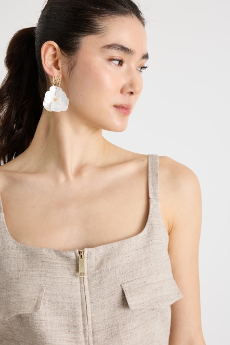 Top aderente con zip