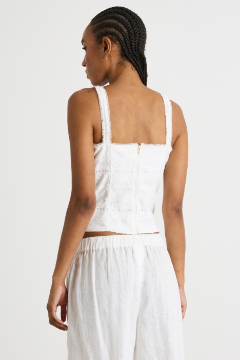 Top a bustier in voile