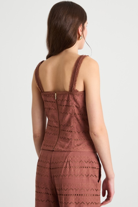 Top a bustier in voile