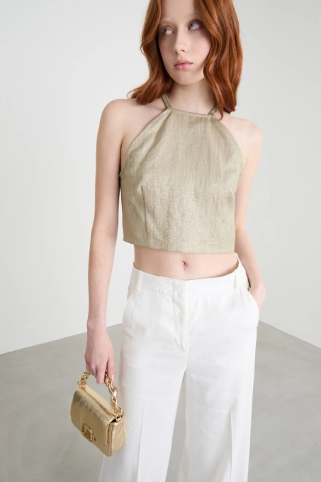 Sleeveless crop top - Intrend