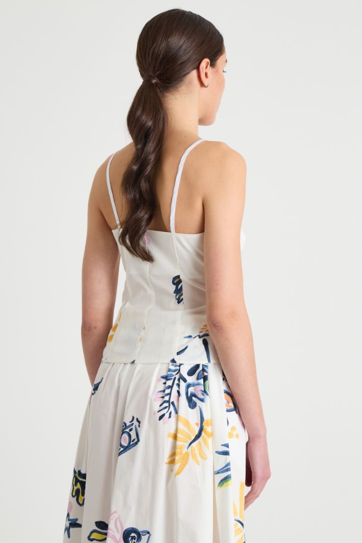 Ruched poplin top Intrend - 4