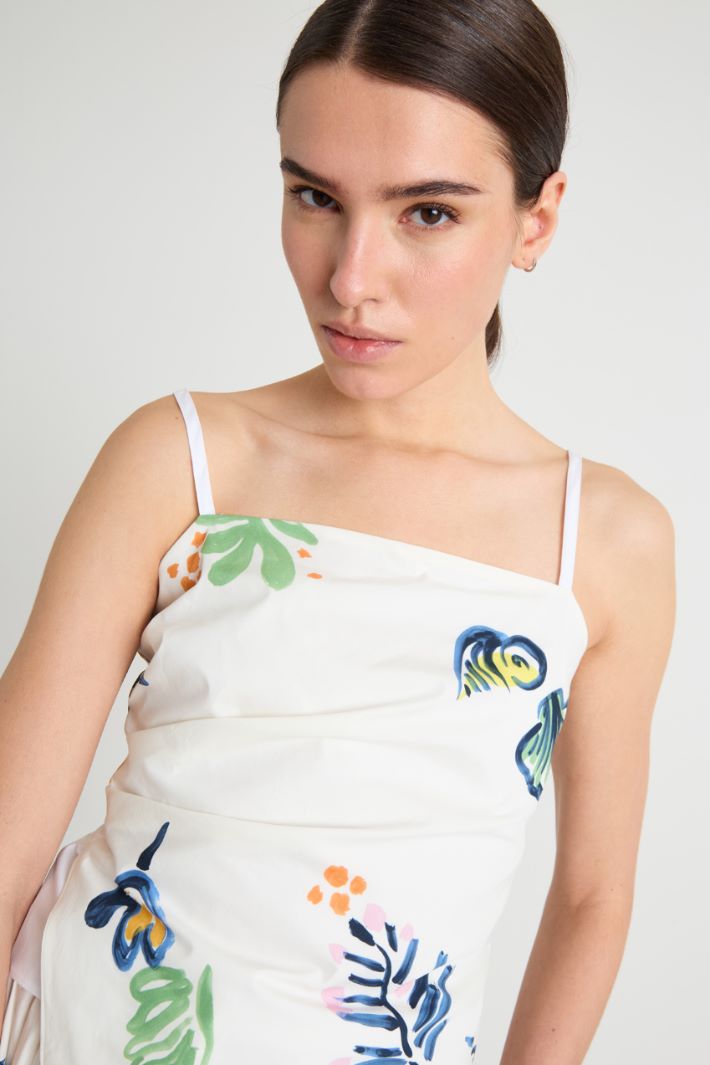 Ruched poplin top Intrend - 3