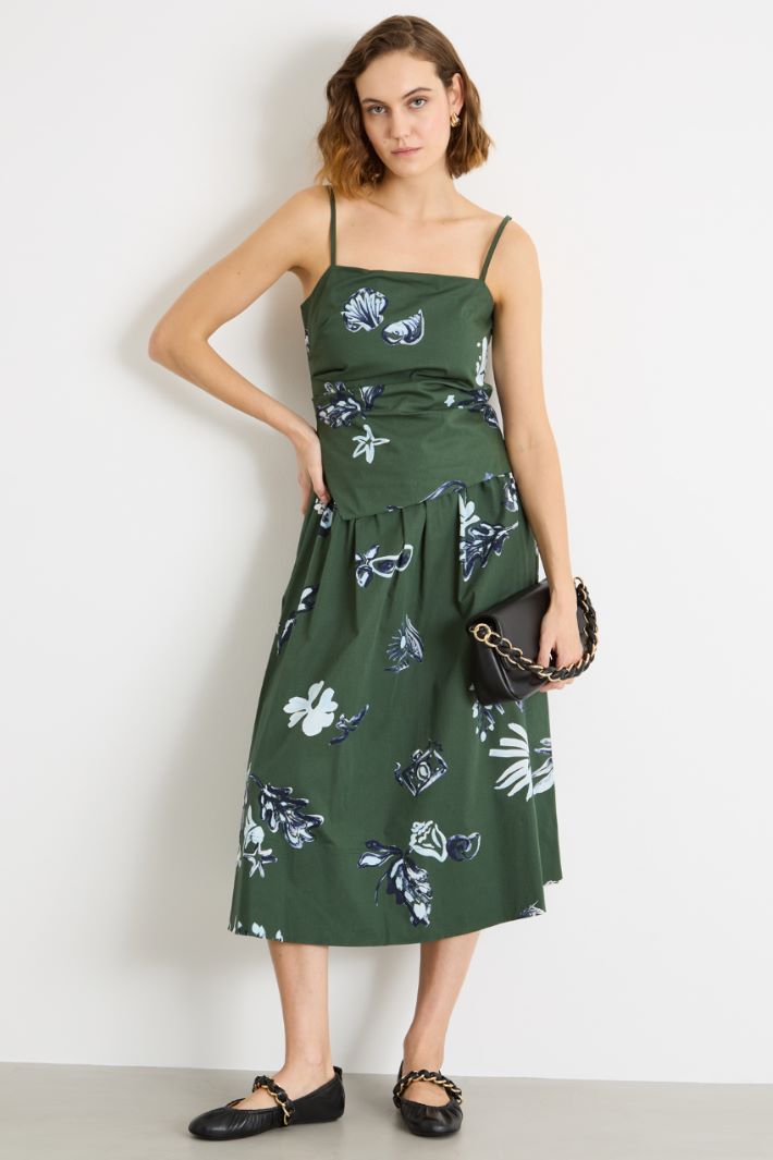 Ruched poplin top Intrend