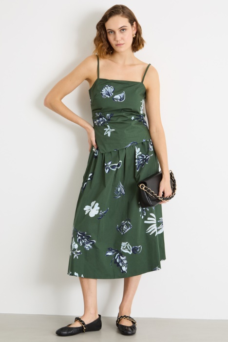 Ruched poplin top Intrend