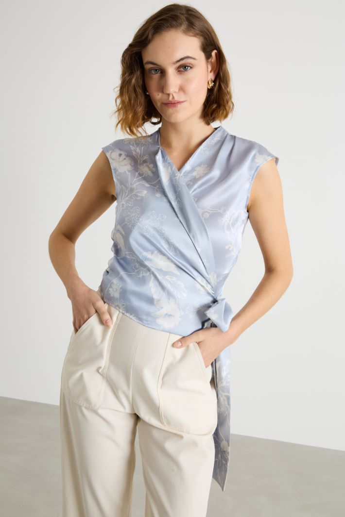 Satin wrap top Intrend - 2