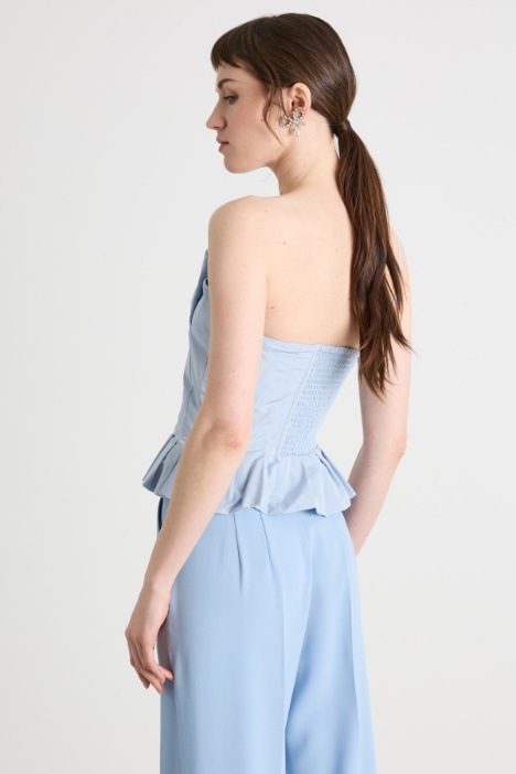 Top monospalla in taffeta