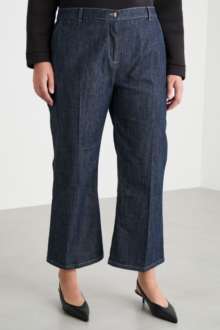 Jeans crop con fondo svasato Intrend - 2