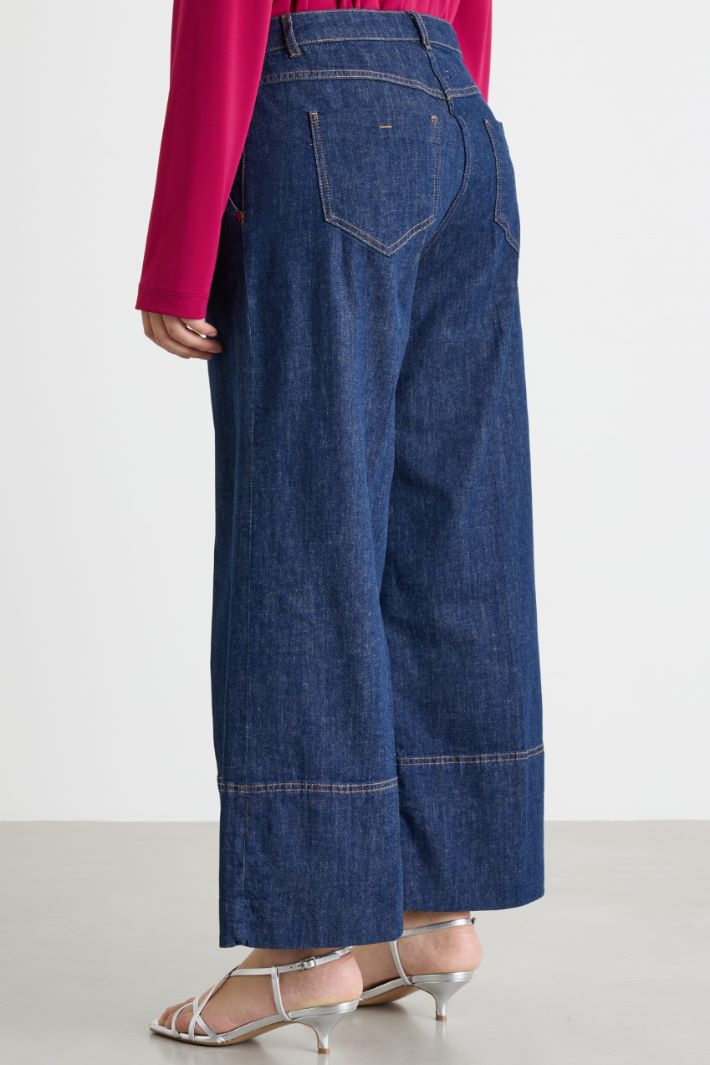 Jeans cropped in denim Intrend - 4