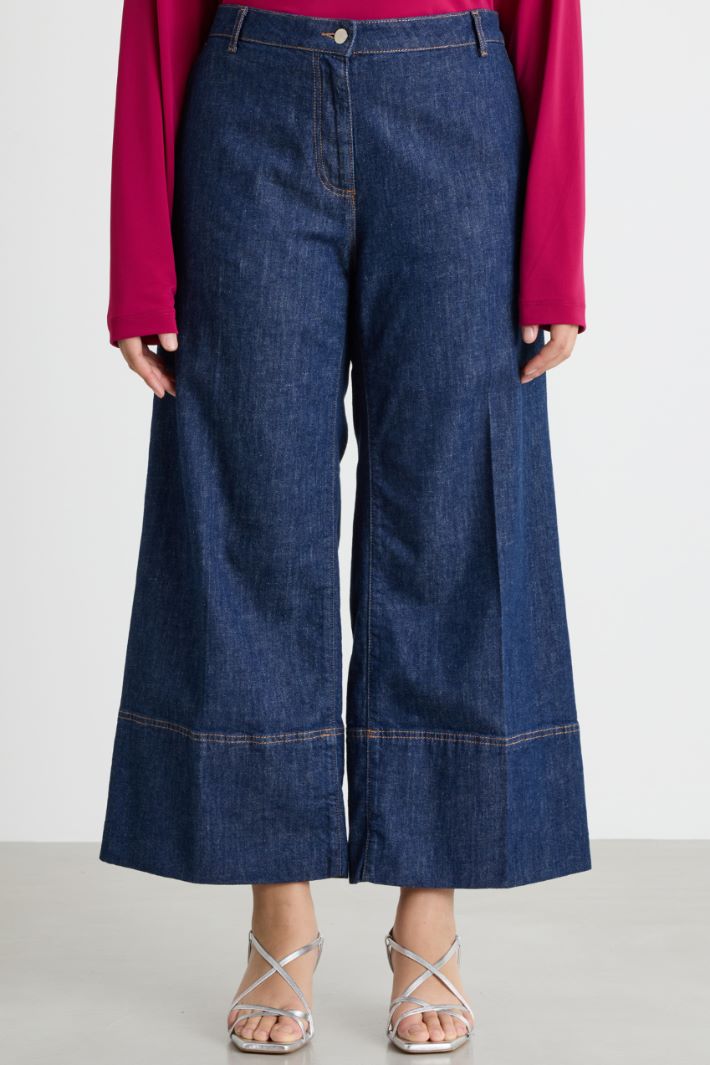 Jeans cropped in denim Intrend - 2