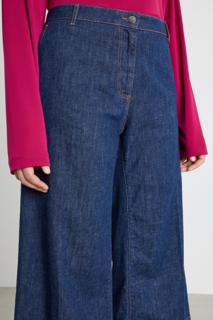 Jeans cropped in denim Intrend - 3