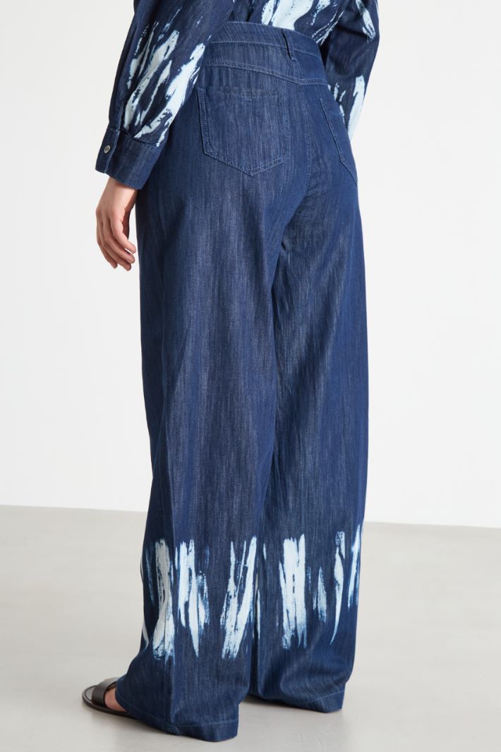 Wide-leg tie-dye jeans Intrend - 4