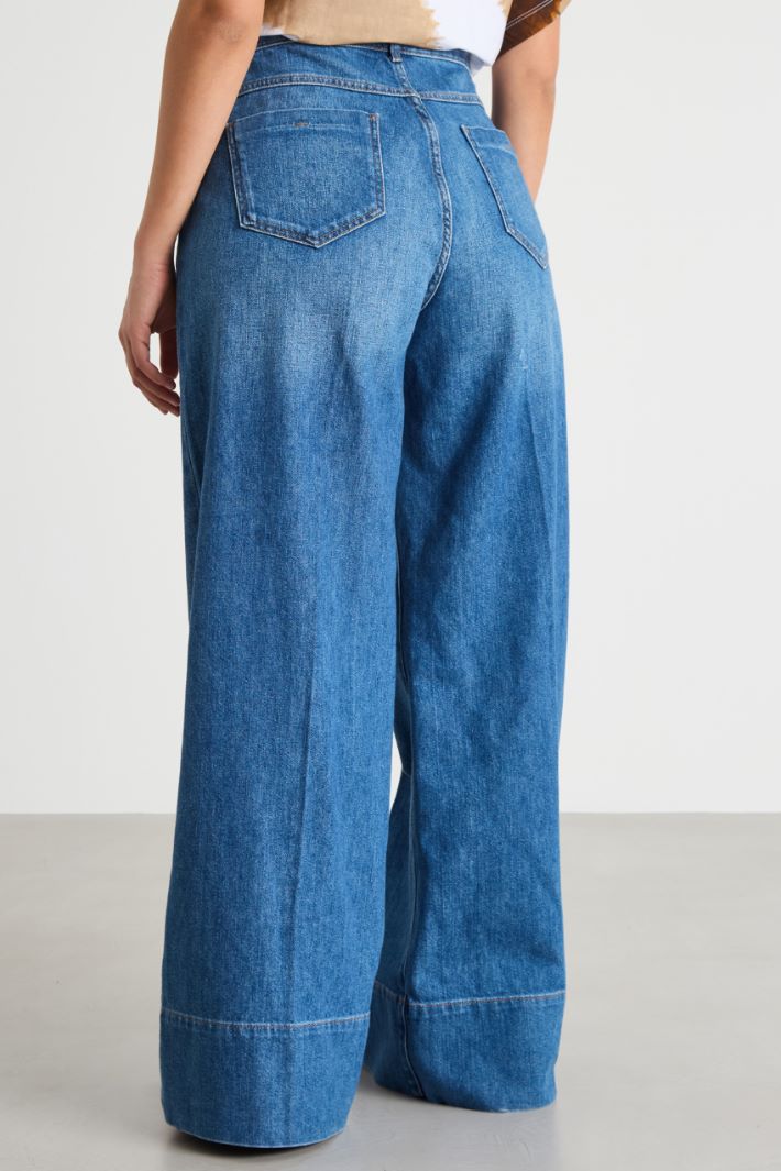 Palazzo jeans with patch pockets Intrend - 4