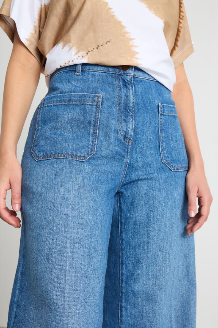 Palazzo jeans with patch pockets Intrend - 3