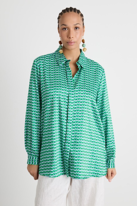 Printed twill blouse Intrend