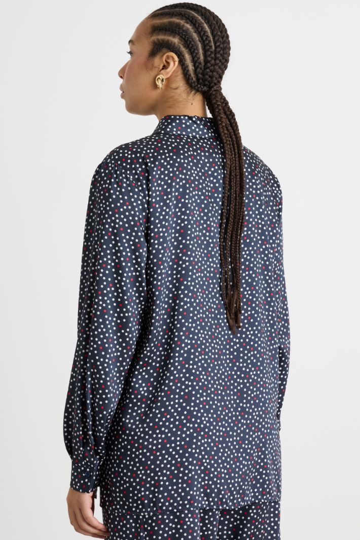 Printed twill blouse Intrend - 4