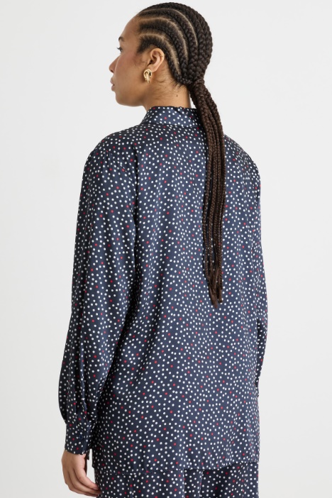 Blusa fluida de twill estampado