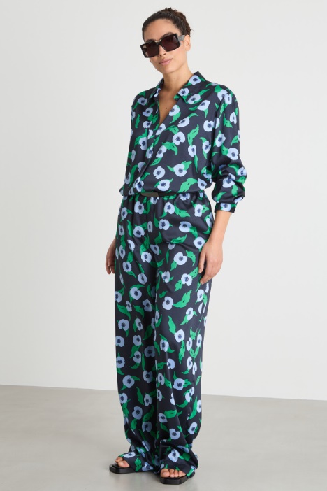 Blusa fluida in twill stampato Intrend