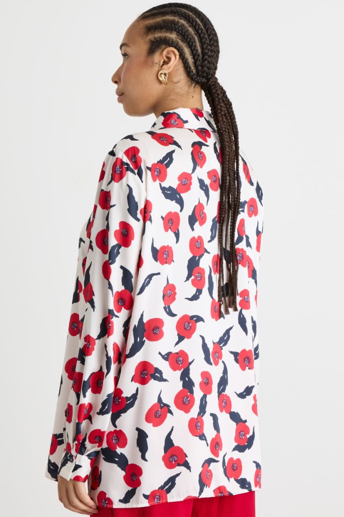 Printed twill blouse Intrend - 4