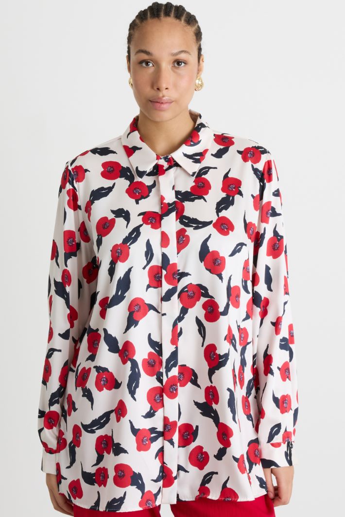 Printed twill blouse Intrend - 2