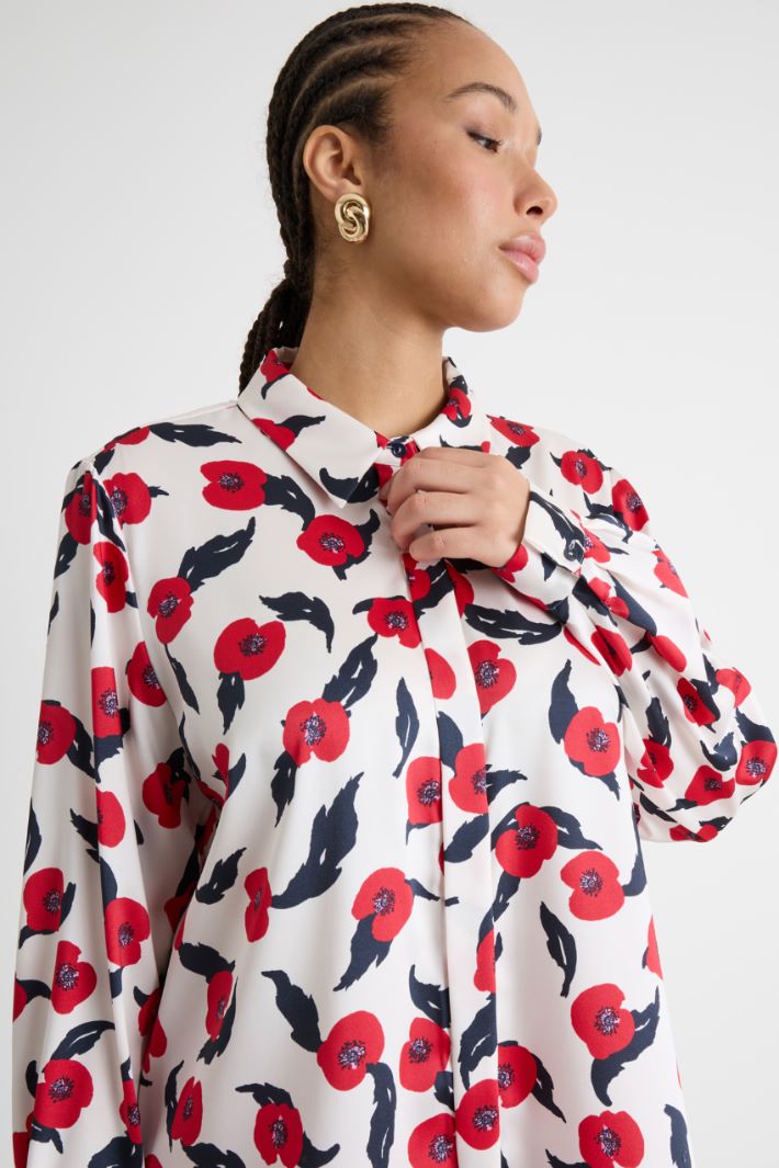Printed twill blouse Intrend - 3