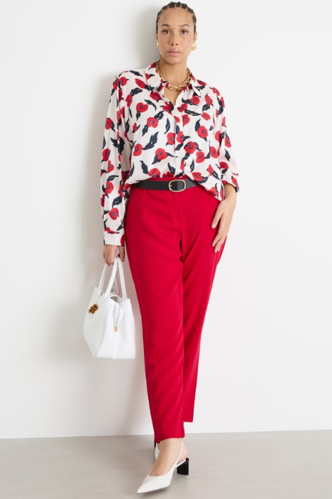 Printed twill blouse Intrend