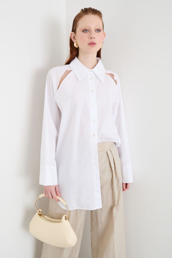Oversized poplin shirt Intrend - 2