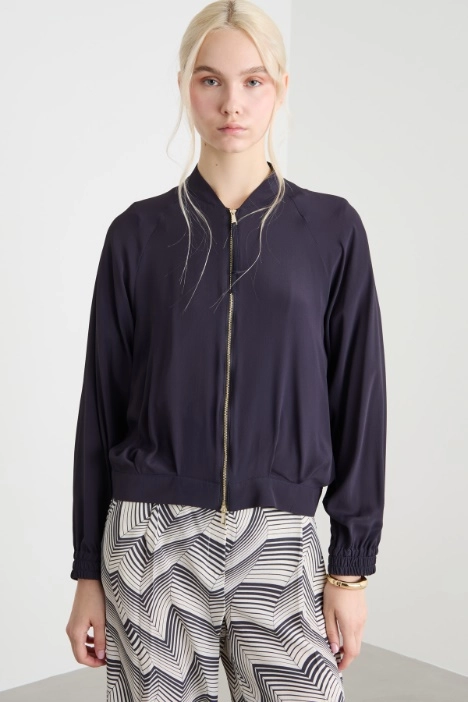Zip-front blouse - Intrend