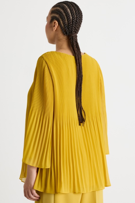 Blusa in georgette plissé