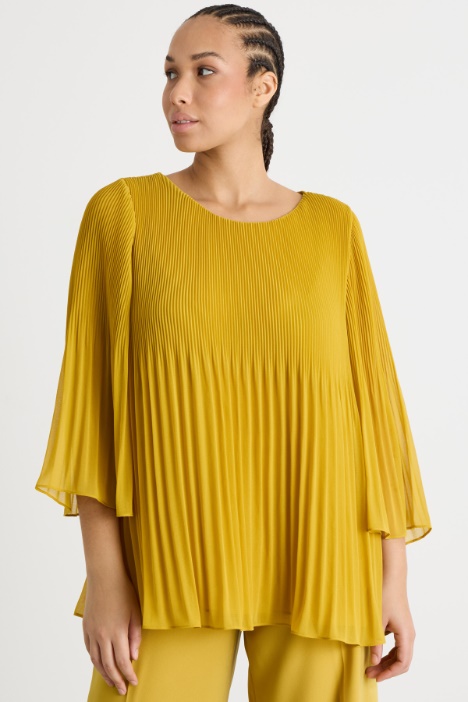 Blusa in georgette plissé Intrend