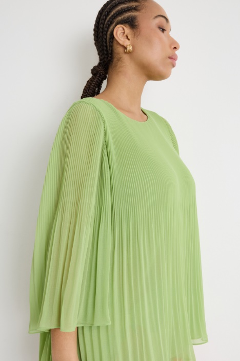 Blusa in georgette plissé