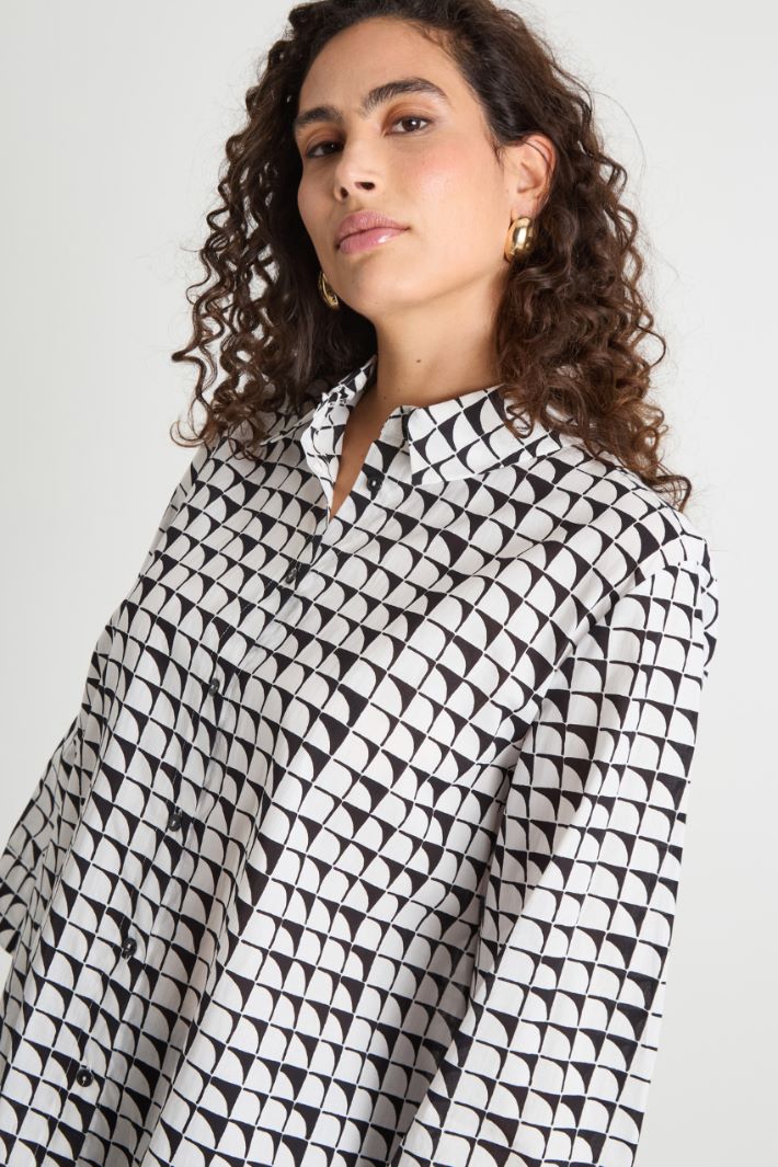 Printed muslin blouse Intrend - 3