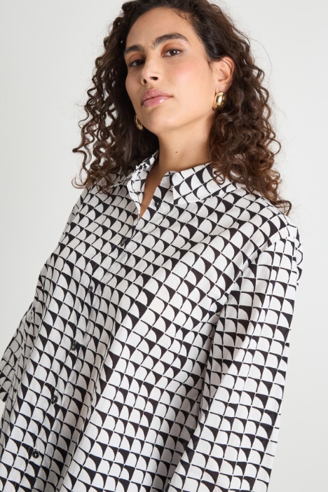 Casacca in mussola stampata