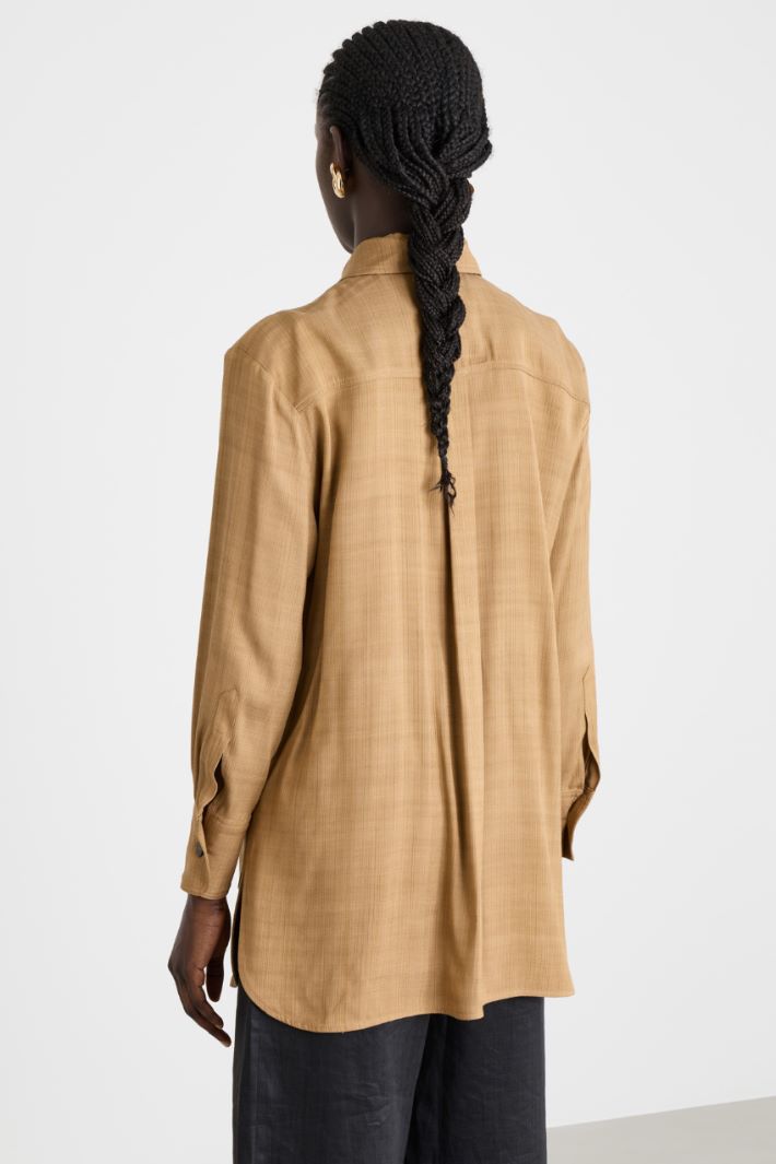 Over shirt con cintura Intrend - 4