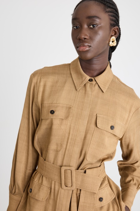 Over shirt con cintura