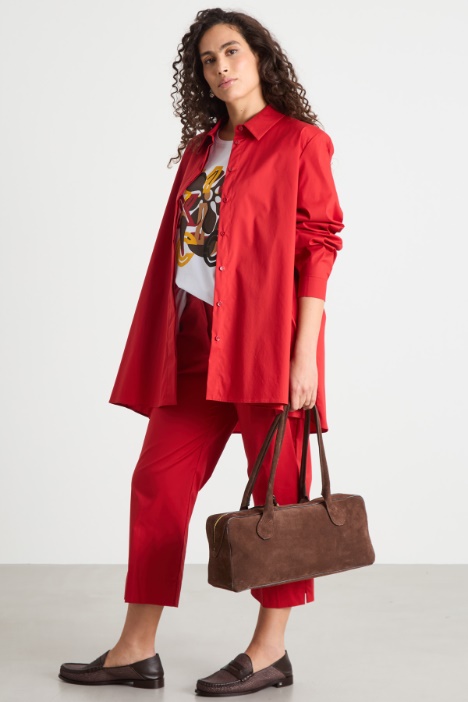 Oversized tunic with concealed buttons Intrend