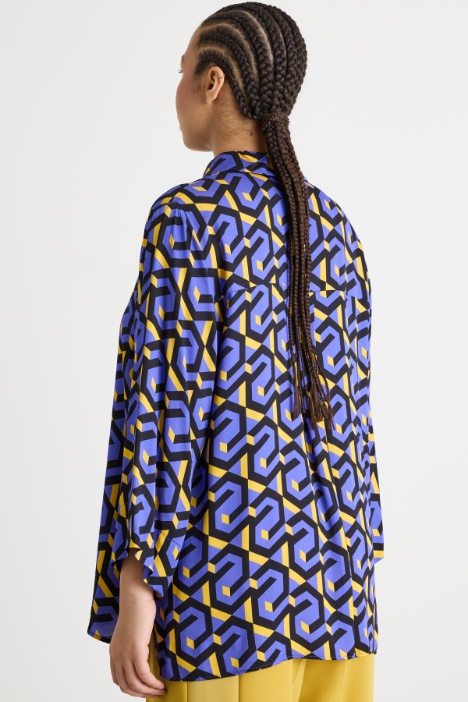 Casacca in raso stampato
