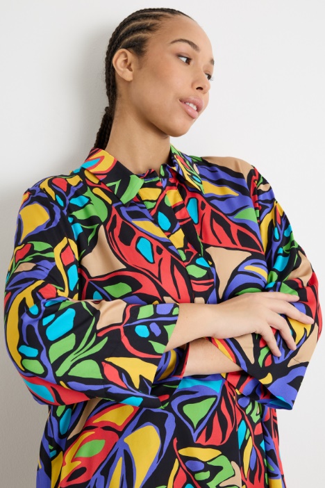 Casacca in raso stampato