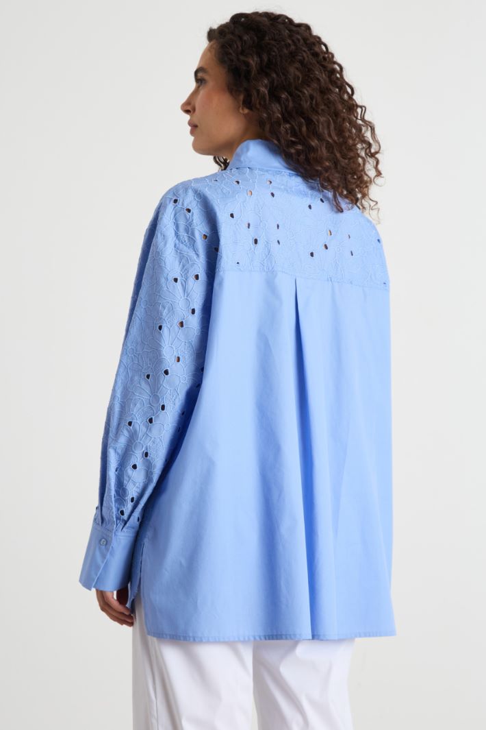 Embroidered poplin tunic Intrend - 4