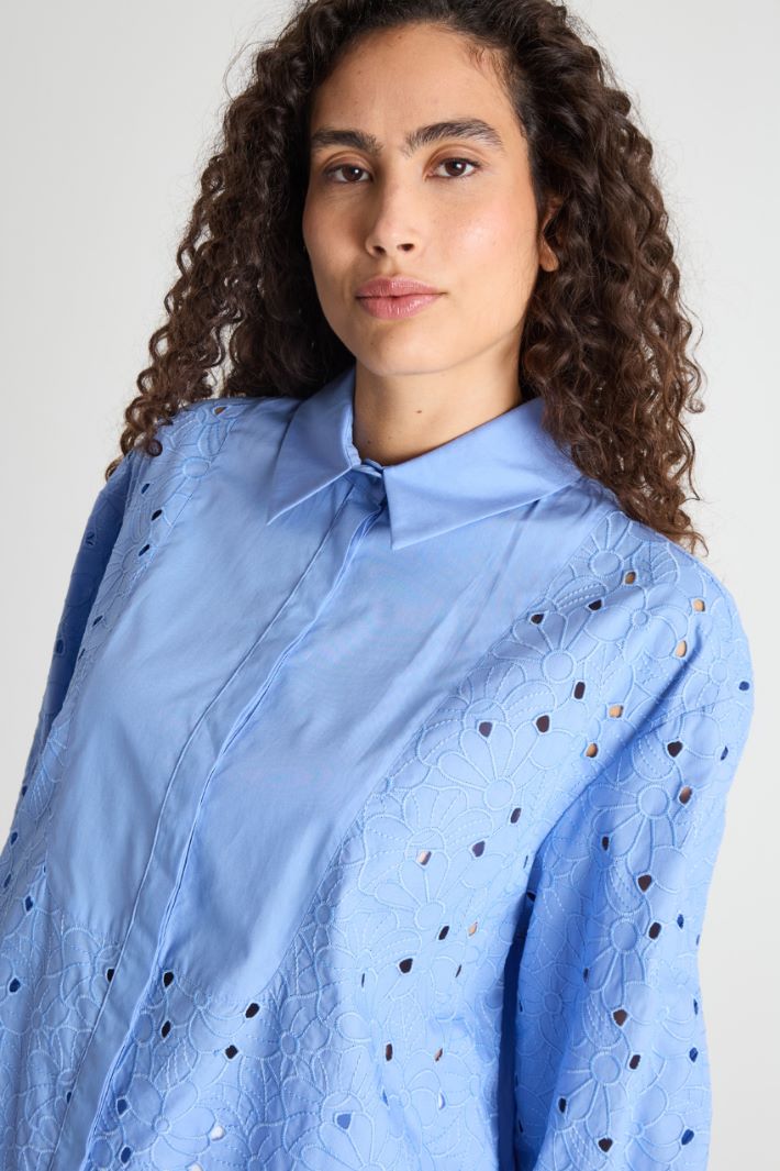 Embroidered poplin tunic Intrend - 3