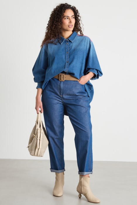 Camicia con passamaneria colorata Intrend