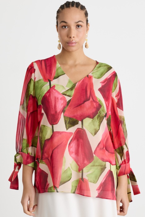 Casacca in georgette stampata Intrend