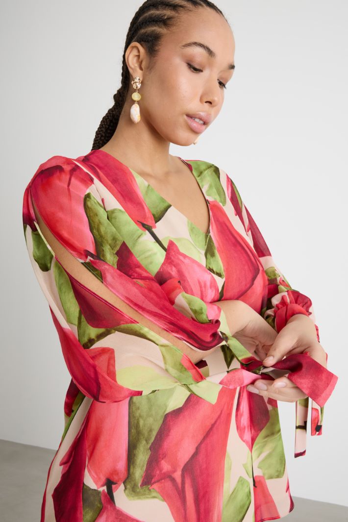 Casacca in georgette stampata Intrend - 3