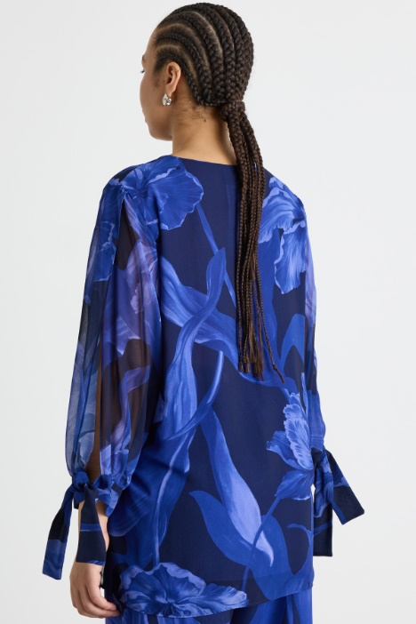 Casacca in georgette stampata