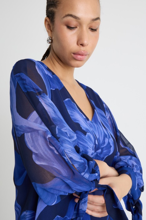 Casacca in georgette stampata