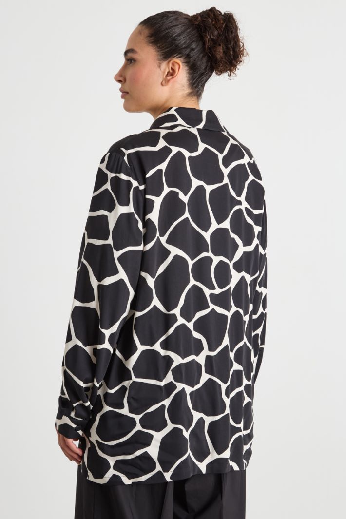 Belted fluid satin tunic Intrend - 4