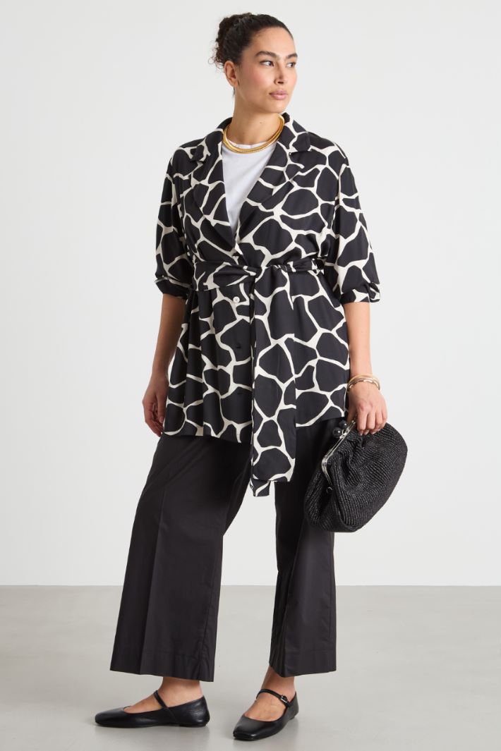 Belted fluid satin tunic Intrend