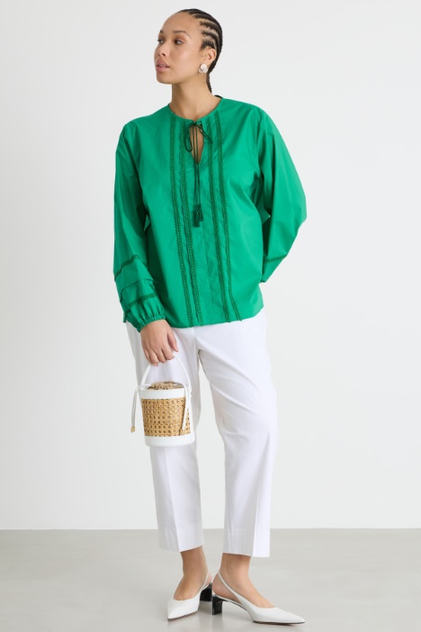 Macramé trim tunic Intrend