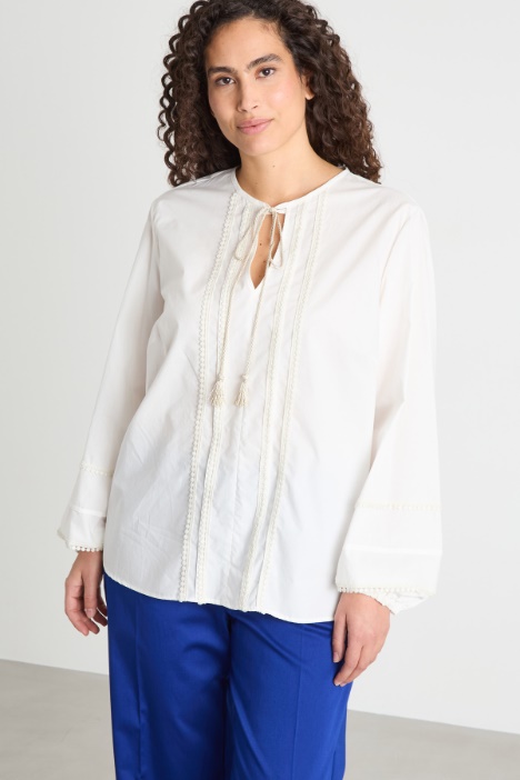 Macramé trim tunic Intrend